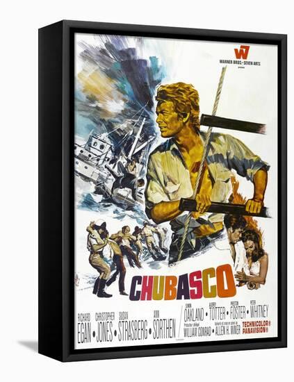 Chubasco, US poster, Richard Egan, 1967-null-Framed Stretched Canvas