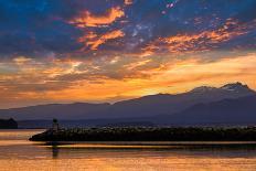 A Long Beach Sunset-Chuck Burdick-Photographic Print