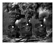 Train Race In Bw-Chuck Gordon-Giclee Print