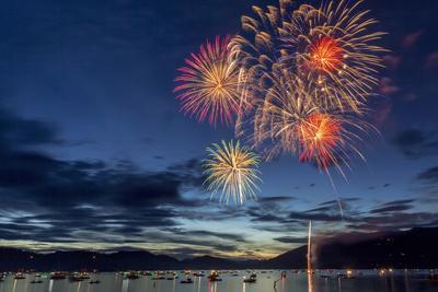 4th of July Fireworks over Whitefish Lake in Whitefish, Montana
