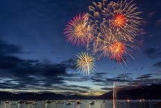 4th of July Fireworks over Whitefish Lake in Whitefish, Montana-Chuck Haney-Photographic Print