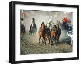 Chuck Wagon Race, Calgary Stampede, Alberta, Canada-Paolo Koch-Framed Photographic Print