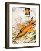 Chuck Yeager Travelling Faster Than Sound-Leo Davy-Framed Giclee Print