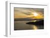 Chuckanut Drive, Washington State. Winter sunset on Samish Bay, Lummi Island, Bellingham Bay.-Jolly Sienda-Framed Photographic Print