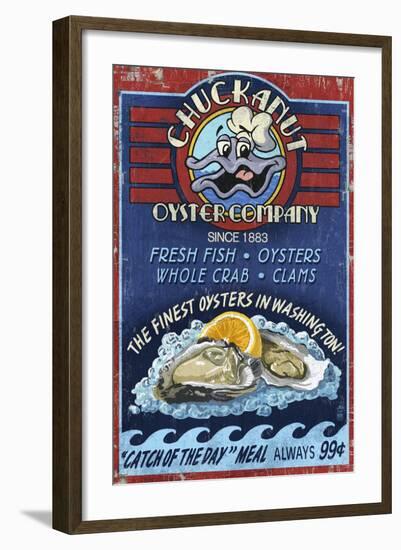 Chuckanut , Washington - Oyster Company-Lantern Press-Framed Art Print