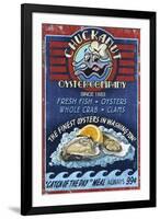 Chuckanut , Washington - Oyster Company-Lantern Press-Framed Art Print