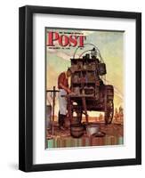 "Chuckwagon," Saturday Evening Post Cover, September 14, 1946-Mead Schaeffer-Framed Giclee Print