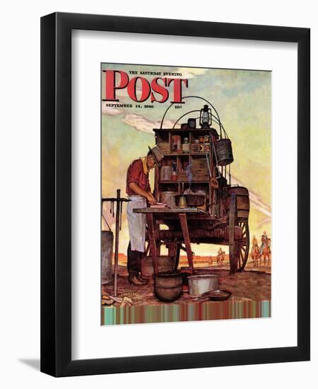 "Chuckwagon," Saturday Evening Post Cover, September 14, 1946-Mead Schaeffer-Framed Giclee Print