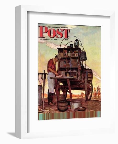 "Chuckwagon," Saturday Evening Post Cover, September 14, 1946-Mead Schaeffer-Framed Giclee Print