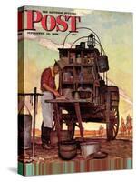 "Chuckwagon," Saturday Evening Post Cover, September 14, 1946-Mead Schaeffer-Stretched Canvas