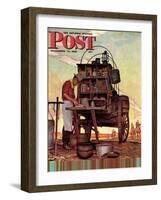 "Chuckwagon," Saturday Evening Post Cover, September 14, 1946-Mead Schaeffer-Framed Giclee Print