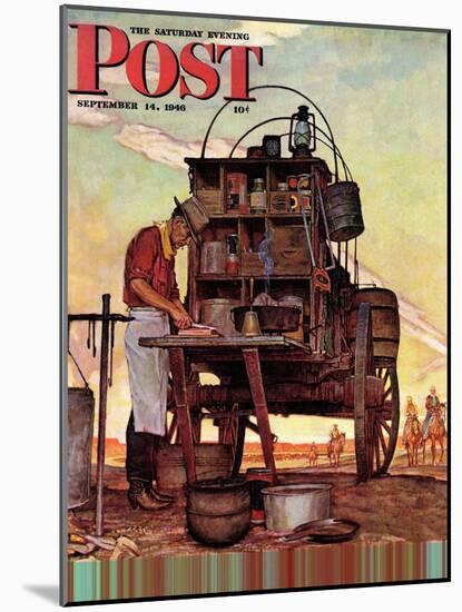 "Chuckwagon," Saturday Evening Post Cover, September 14, 1946-Mead Schaeffer-Mounted Giclee Print