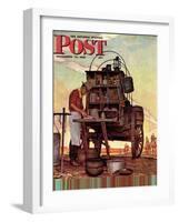 "Chuckwagon," Saturday Evening Post Cover, September 14, 1946-Mead Schaeffer-Framed Premium Giclee Print