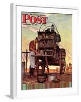 "Chuckwagon," Saturday Evening Post Cover, September 14, 1946-Mead Schaeffer-Framed Giclee Print