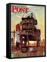 "Chuckwagon," Saturday Evening Post Cover, September 14, 1946-Mead Schaeffer-Framed Stretched Canvas
