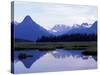 Chugach Range Mountains line Valdez Harbor, Prince William Sound, Alaska, USA-Paul Souders-Stretched Canvas