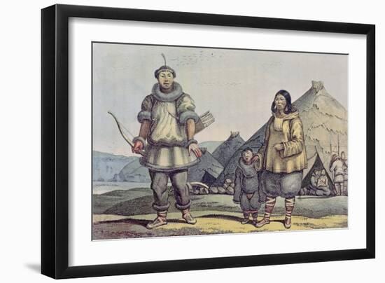 Chukchi People and their Homes, from 'Voyage Pittoresque Autour Du Monde', 1822-Ludwig Choris-Framed Giclee Print