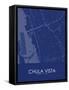 Chula Vista, United States of America Blue Map-null-Framed Stretched Canvas