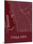 Chula Vista, United States of America Red Map-null-Mounted Poster