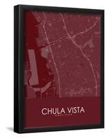 Chula Vista, United States of America Red Map-null-Framed Poster