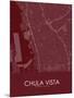 Chula Vista, United States of America Red Map-null-Mounted Poster