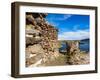 Chullpas by the Lake Umayo in Sillustani, Puno Region, Peru, South America-Karol Kozlowski-Framed Photographic Print