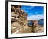 Chullpas by the Lake Umayo in Sillustani, Puno Region, Peru, South America-Karol Kozlowski-Framed Photographic Print