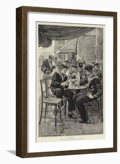 Chums, English and French Sailors on Leave at a French Port-William Hatherell-Framed Giclee Print