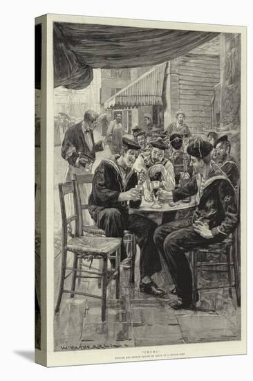Chums, English and French Sailors on Leave at a French Port-William Hatherell-Stretched Canvas