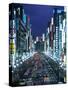 Chuo-Dori Avenue, Ginza, Tokyo, Japan-Walter Bibikow-Stretched Canvas