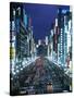Chuo-Dori Avenue, Ginza, Tokyo, Japan-Walter Bibikow-Stretched Canvas