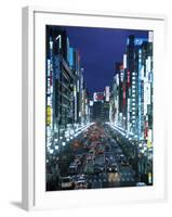 Chuo-Dori Avenue, Ginza, Tokyo, Japan-Walter Bibikow-Framed Photographic Print