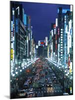 Chuo-Dori Avenue, Ginza, Tokyo, Japan-Walter Bibikow-Mounted Photographic Print