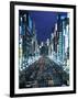 Chuo-Dori Avenue, Ginza, Tokyo, Japan-Walter Bibikow-Framed Photographic Print