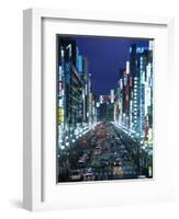 Chuo-Dori Avenue, Ginza, Tokyo, Japan-Walter Bibikow-Framed Photographic Print