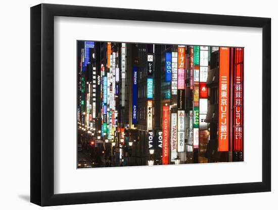 Chuo-Dori, Elevated View at Dusk Along Tokyo's Most Exclusive Shopping Street-Gavin Hellier-Framed Photographic Print