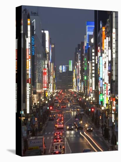 Chuo-Dori, Tokyo's Most Exclusive Shopping Street, Ginza, Tokyo, Honshu, Japan-Gavin Hellier-Stretched Canvas