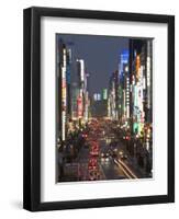 Chuo-Dori, Tokyo's Most Exclusive Shopping Street, Ginza, Tokyo, Honshu, Japan-Gavin Hellier-Framed Premium Photographic Print