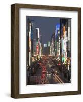 Chuo-Dori, Tokyo's Most Exclusive Shopping Street, Ginza, Tokyo, Honshu, Japan-Gavin Hellier-Framed Photographic Print