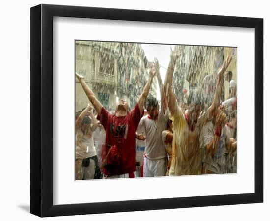 Chupinazo the Official Opening of the 2005 San Fermin Fiestas-null-Framed Photographic Print