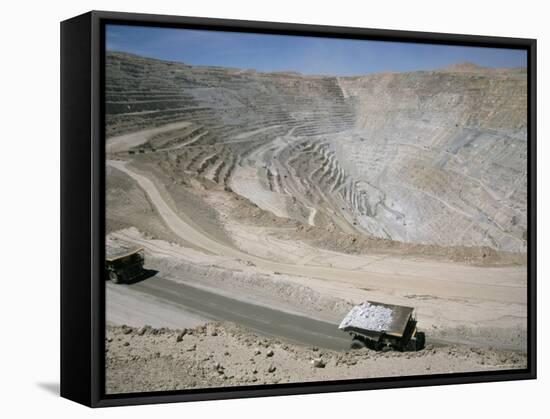 Chuqui Open-Pit Copper Mine, 4Km Long, 720M D Eep, Chuquicamata-Tony Waltham-Framed Stretched Canvas