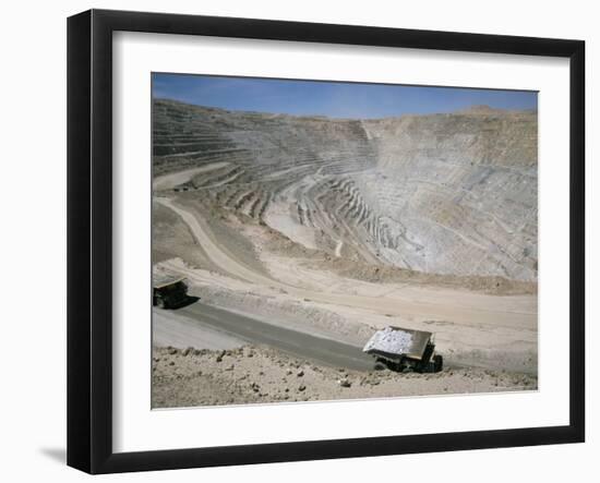 Chuqui Open-Pit Copper Mine, 4Km Long, 720M D Eep, Chuquicamata-Tony Waltham-Framed Photographic Print