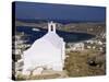 Church Above Ormos, the Port, Island of Ios, Cyclades, Greece-Gavin Hellier-Stretched Canvas