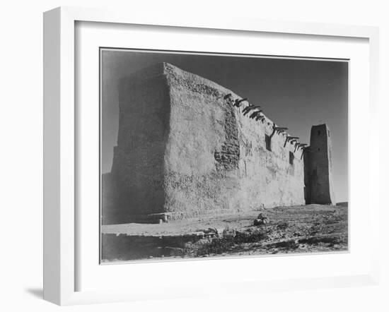 Church Acoma Pueblo. NHL New Mexico, Mision De San Estevan Del Rey Acoma 1933-1942-Ansel Adams-Framed Art Print