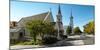 Church along a street, Bath, Sagadahoc County, Maine, USA-null-Mounted Photographic Print