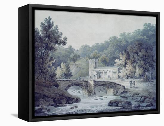 Church and Bridge, Hubberholme, Yorkshire-James Bourne-Framed Stretched Canvas