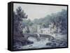 Church and Bridge, Hubberholme, Yorkshire-James Bourne-Framed Stretched Canvas