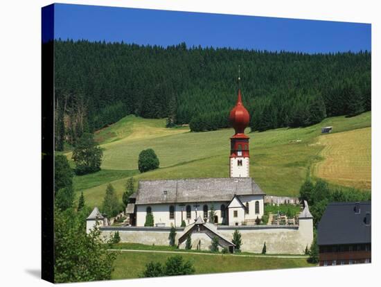 Church and Cemetery, Urach, Black Forest, Baden Wurttemberg, Bavaria, Germany-Gavin Hellier-Stretched Canvas
