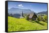 Church and Farmhouse in a Village in the Emmental Valley, Berner Oberland, Switzerland-Jon Arnold-Framed Stretched Canvas