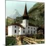 Church and Matterhorn, Zermatt, Switzerland-null-Mounted Giclee Print